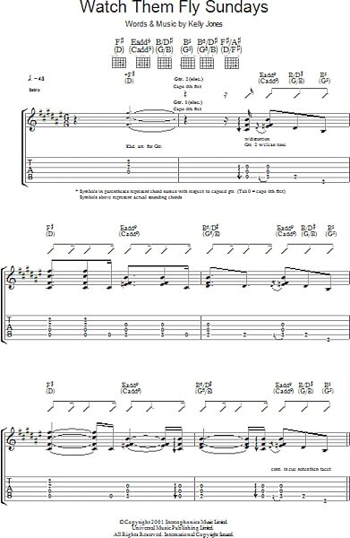 open zoom image for Watch Them Fly Sundays - Guitar TAB, New, Main
