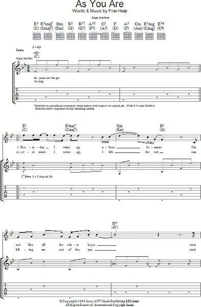open zoom image for As You Are - Guitar TAB, New, Main