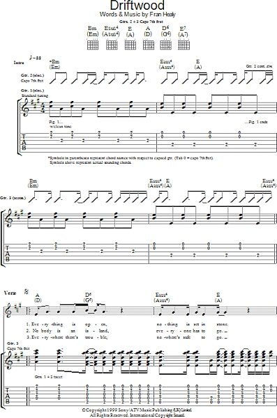 open zoom image for Driftwood - Guitar TAB, New, Main