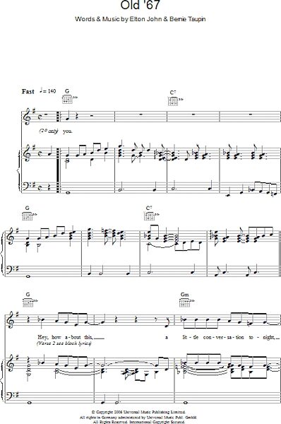 open zoom image for Old 67 - Piano/Vocal/Guitar, New, Main