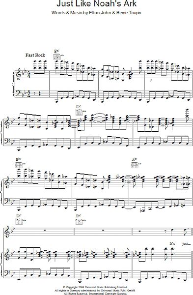open zoom image for Just Like Noah's Ark - Piano/Vocal/Guitar, New, Main