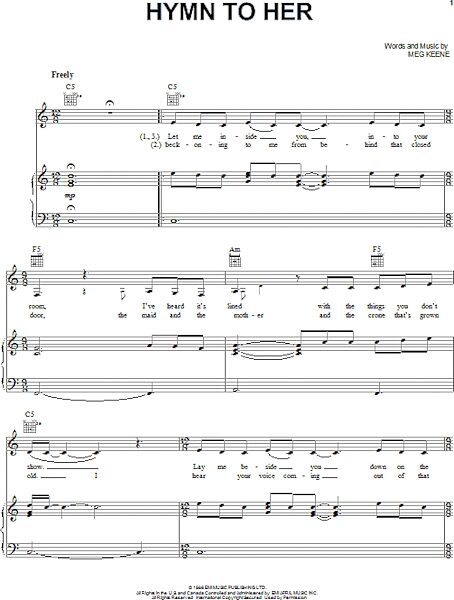 open zoom image for Hymn To Her - Piano/Vocal/Guitar, New, Main