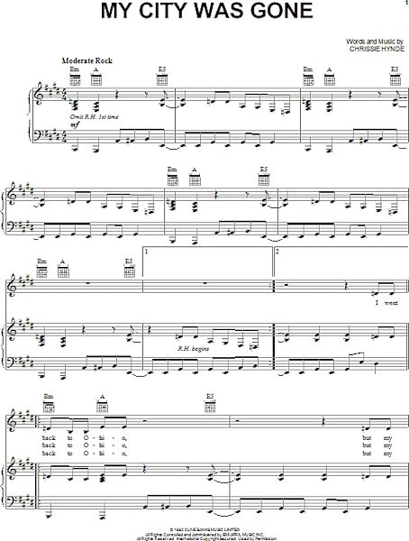 open zoom image for My City Was Gone - Piano/Vocal/Guitar, New, Main