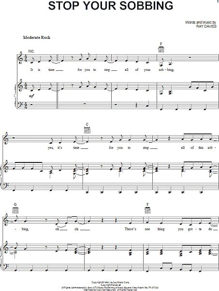 open zoom image for Stop Your Sobbing - Piano/Vocal/Guitar, New, Main