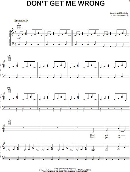open zoom image for Don't Get Me Wrong - Piano/Vocal/Guitar, New, Main
