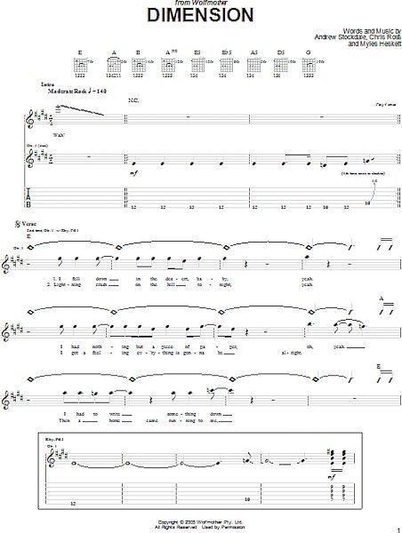 open zoom image for Dimension - Guitar TAB, New, Main
