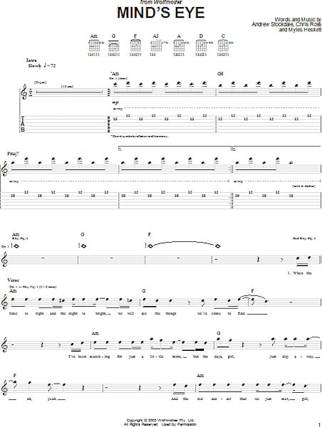 open zoom image for Mind's Eye - Guitar TAB, New, Main