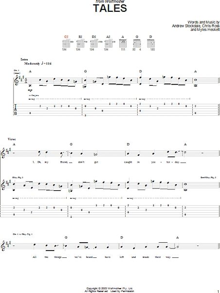 open zoom image for Tales - Guitar TAB, New, Main