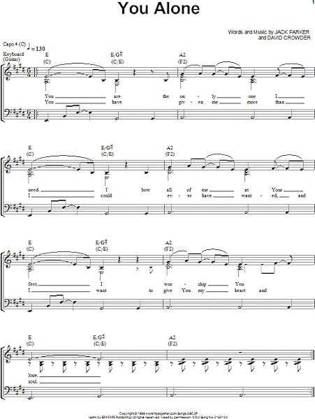 open zoom image for You Alone - Piano/Vocal/Guitar, New, Main