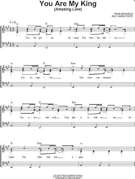 open zoom image for You Are My King (Amazing Love) - Piano/Vocal/Guitar, New, Main