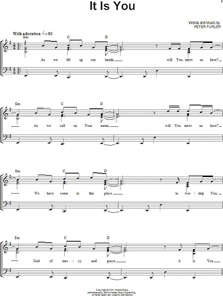 open zoom image for It Is You - Piano/Vocal/Guitar, New, Main