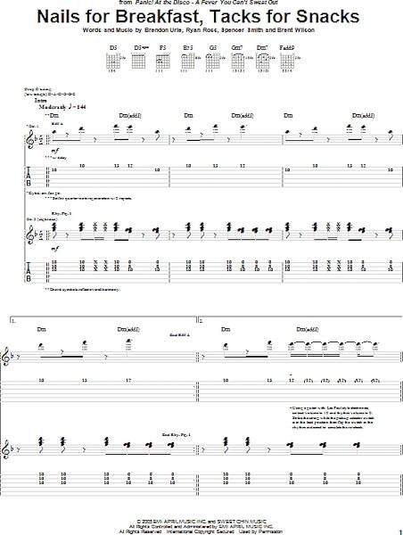open zoom image for Nails For Breakfast, Tacks For Snacks - Guitar TAB, New, Main