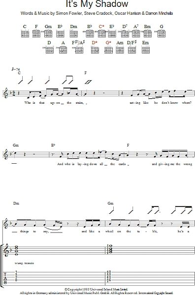 open zoom image for It's My Shadow - Guitar TAB, New, Main