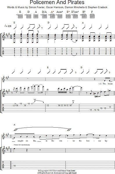 open zoom image for Policemen And Pirates - Guitar TAB, New, Main