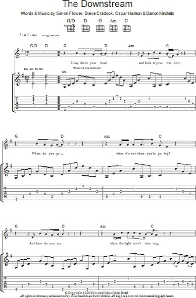 open zoom image for The Downstream - Guitar TAB, New, Main