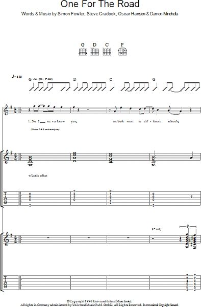 open zoom image for One For The Road - Guitar TAB, New, Main