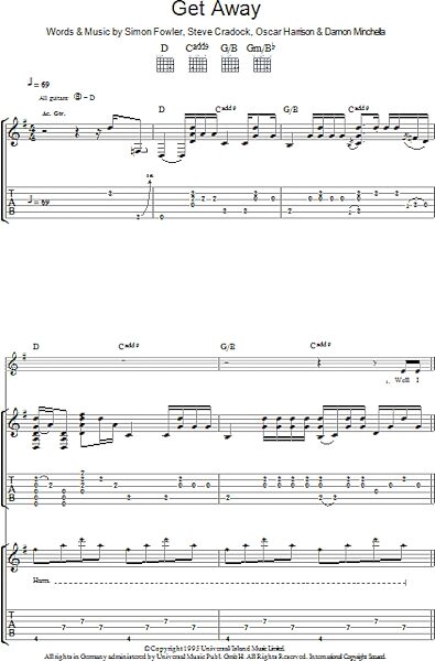 open zoom image for Get Away - Guitar TAB, New, Main