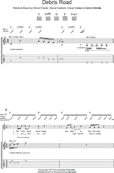 open zoom image for Debris Road - Guitar TAB, New, Main