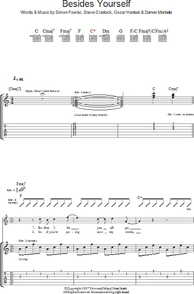open zoom image for Besides Yourself - Guitar TAB, New, Main