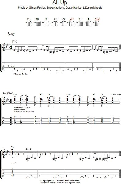 open zoom image for All Up - Guitar TAB, New, Main