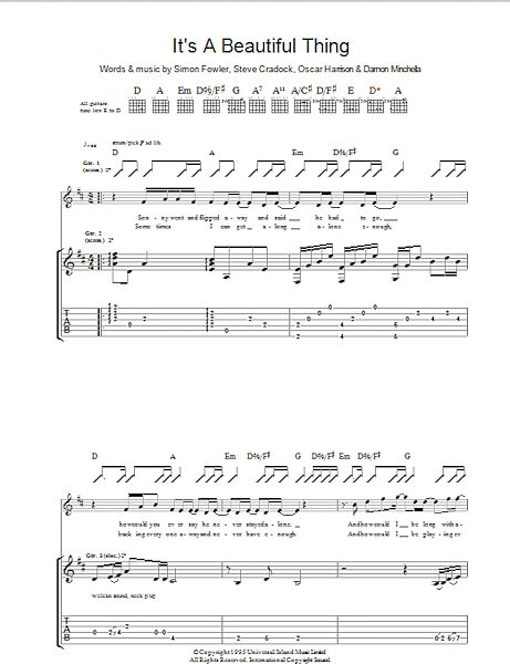 open zoom image for It's A Beautiful Thing - Guitar TAB, New, Main