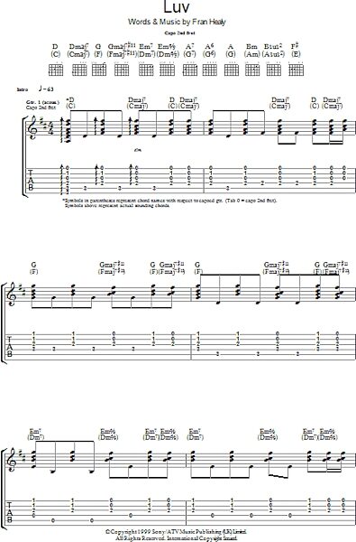 open zoom image for Luv - Guitar TAB, New, Main