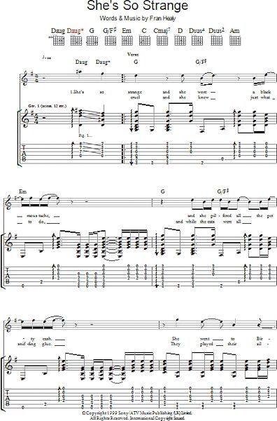 open zoom image for She's So Strange - Guitar TAB, New, Main
