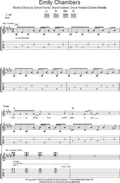 open zoom image for Emily Chambers - Guitar TAB, New, Main