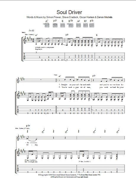 open zoom image for Soul Driver - Guitar TAB, New, Main