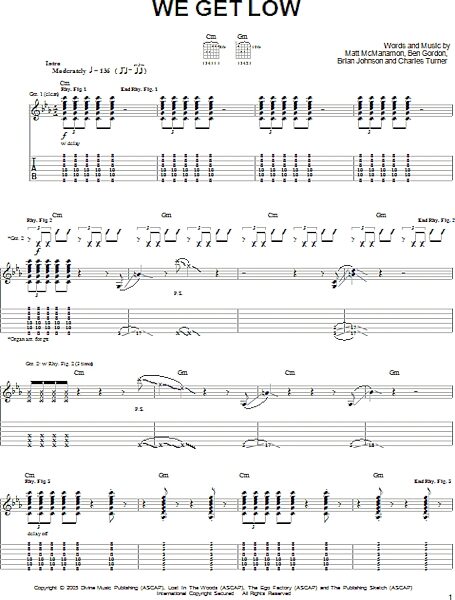 open zoom image for We Get Low - Guitar TAB, New, Main