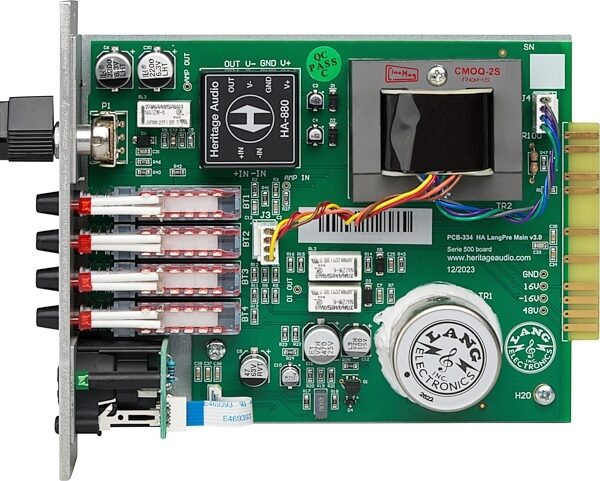 open zoom image for Heritage Audio & Lang Electronics 312L 500-Series Microphone Preamplifier, New, Action Position Side