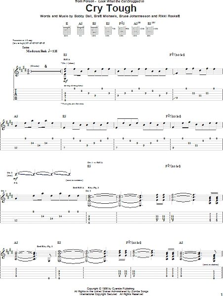 open zoom image for Cry Tough - Guitar TAB, New, Main