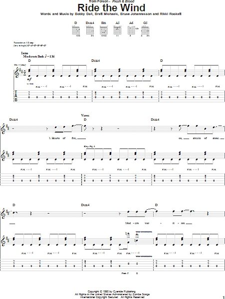 open zoom image for Ride The Wind - Guitar TAB, New, Main