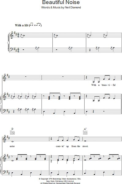 open zoom image for Beautiful Noise - Piano/Vocal/Guitar, New, Main
