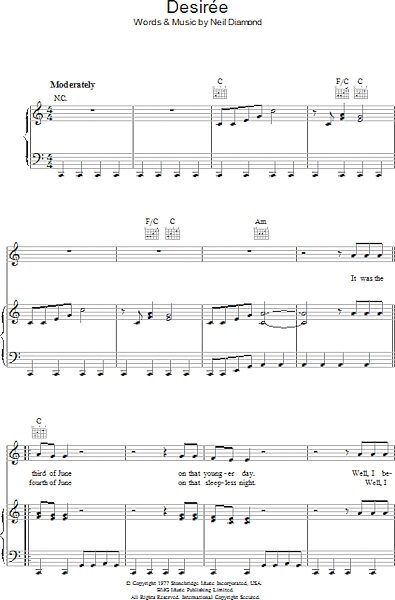 open zoom image for Desiree - Piano/Vocal/Guitar, New, Main