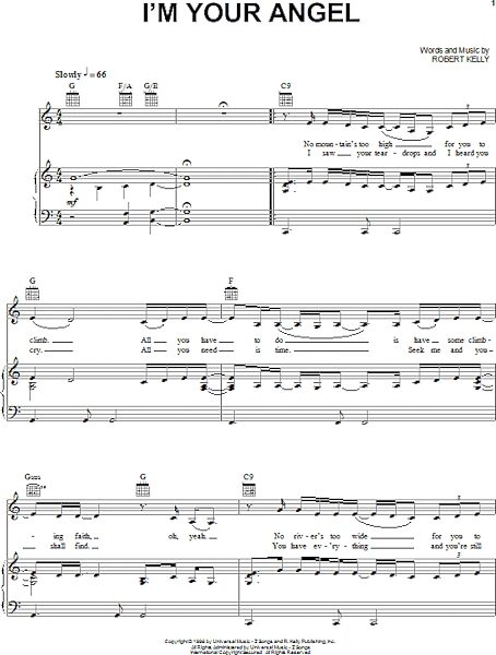 open zoom image for I'm Your Angel - Piano/Vocal/Guitar, New, Main