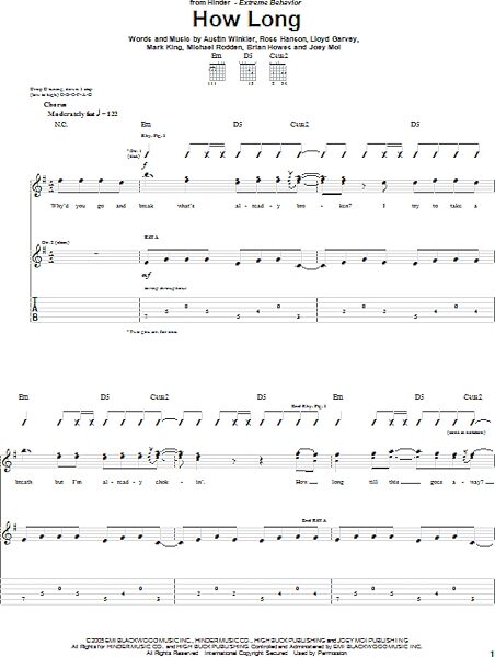 open zoom image for How Long - Guitar TAB, New, Main