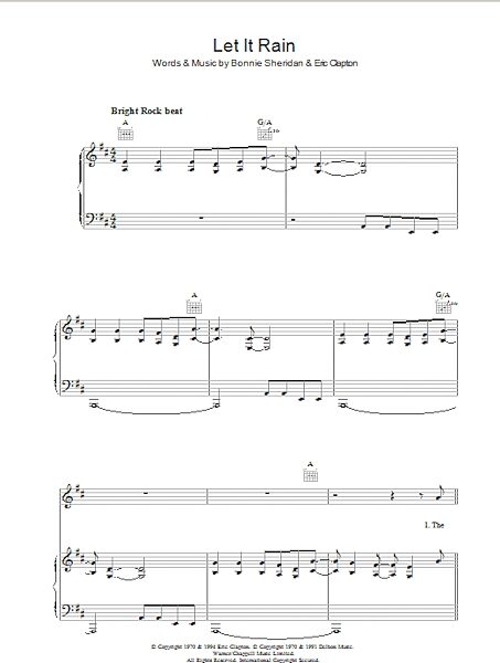 open zoom image for Let It Rain - Piano/Vocal/Guitar, New, Main