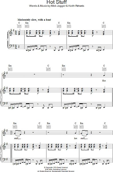 open zoom image for Hot Stuff - Piano/Vocal/Guitar, New, Main