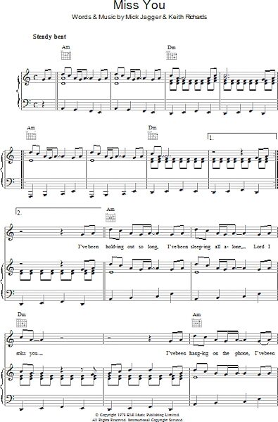 open zoom image for Miss You - Piano/Vocal/Guitar, New, Main