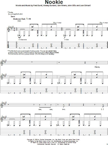 open zoom image for Nookie - Guitar Tab Play-Along, New, Main
