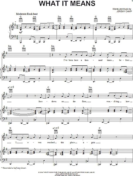 open zoom image for What It Means - Piano/Vocal/Guitar, New, Main