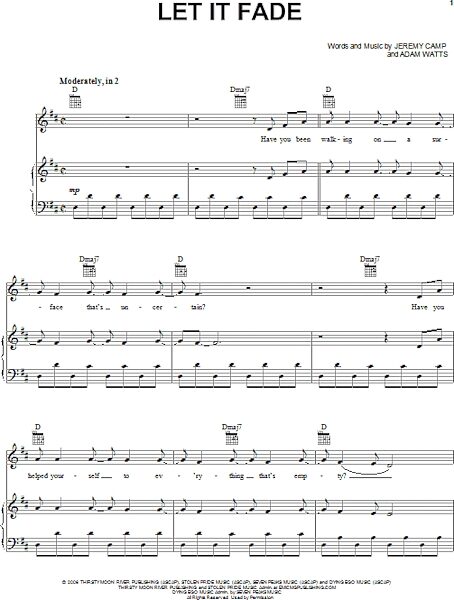 open zoom image for Let It Fade - Piano/Vocal/Guitar, New, Main