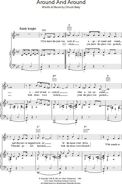 open zoom image for Around And Around - Piano/Vocal/Guitar, New, Main