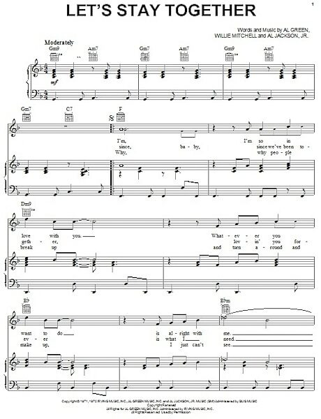 open zoom image for Let's Stay Together - Piano/Vocal/Guitar, New, Main