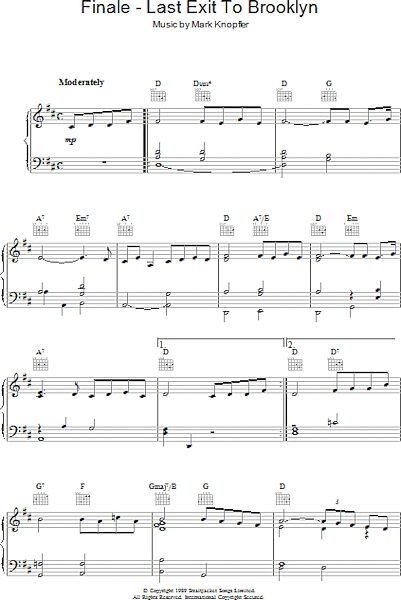 open zoom image for Finale - Last Exit To Brooklyn - Piano Solo, New, Main