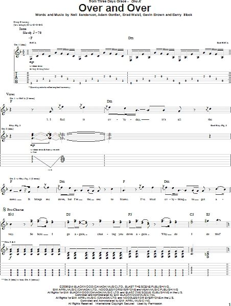 open zoom image for Over And Over - Guitar TAB, New, Main