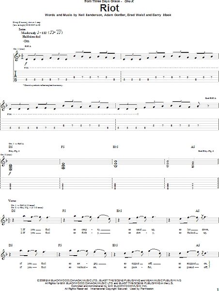 open zoom image for Riot - Guitar TAB, New, Main