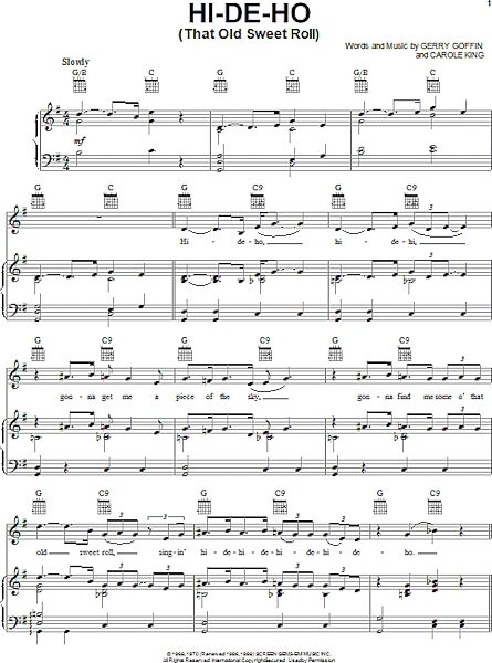 open zoom image for Hi-De-Ho (That Old Sweet Roll) - Piano/Vocal/Guitar, New, Main