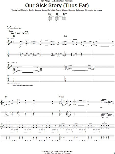 open zoom image for Our Sick Story (Thus Far) - Guitar TAB, New, Main